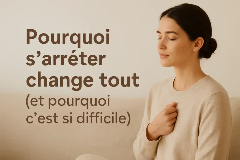 Femme les yeux fermés avec une main sur le cœur