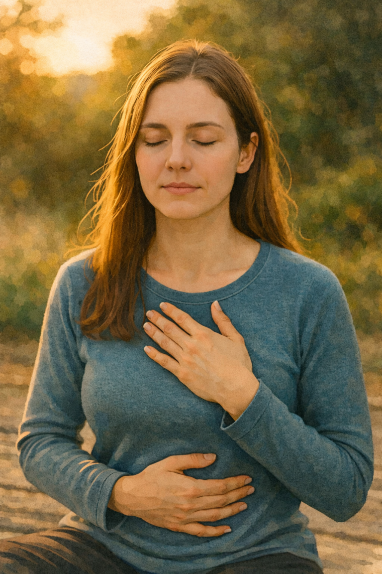 Méditation au crépuscule doré